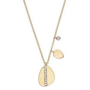 Yellow gold and diamond Meira T Necklace